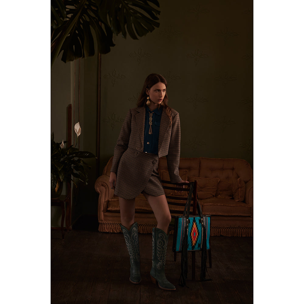 Nalejandra Boots in Deep Turquoise